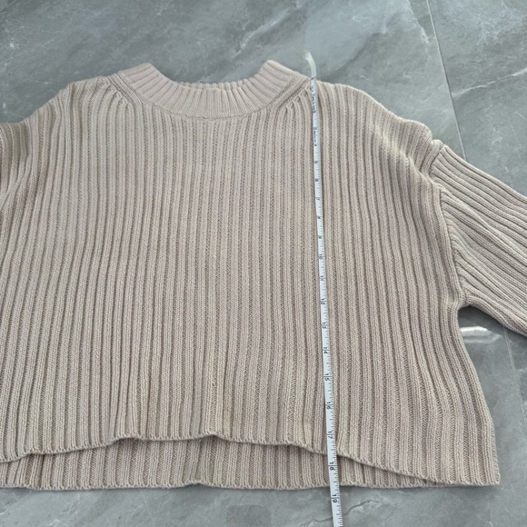 Women’s H&M Long Sleeve Ribbed Knit Crew Neck Sweater Cotton Blend Size Medium - Picture 15 of 15